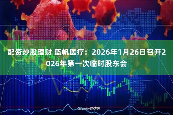 配资炒股理财 蓝帆医疗：2026年1月26日召开2026年第一次临时股东会